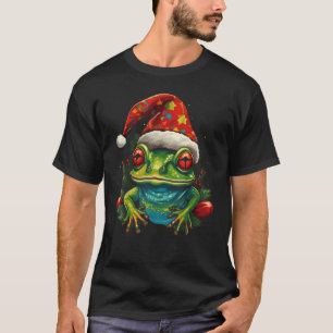 Frog Christmas Xmas Holiday Apparel Cute Frog Love T-Shirt