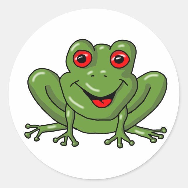 frog classic round sticker (Front)