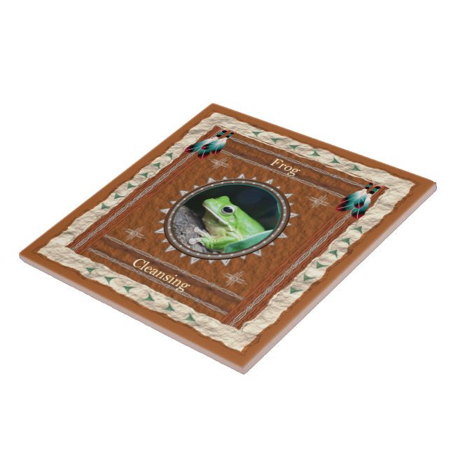 Frog Cleansing Energy Ceramic Tile (Side)