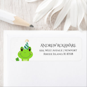 Frog Clover Return Address Label