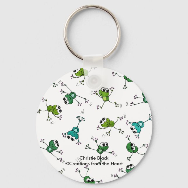 Frog Collage Key Ring (Front)