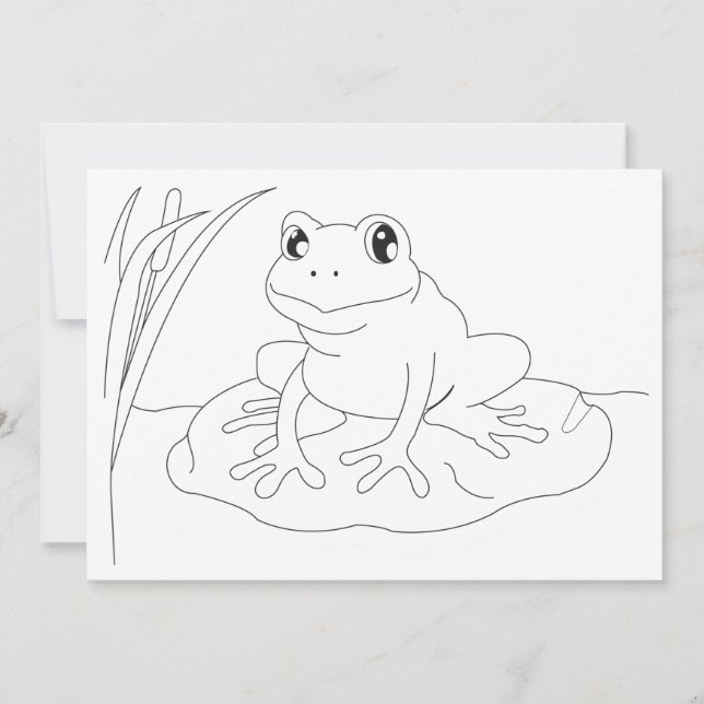 Frog colour me card 5x7 (Front)