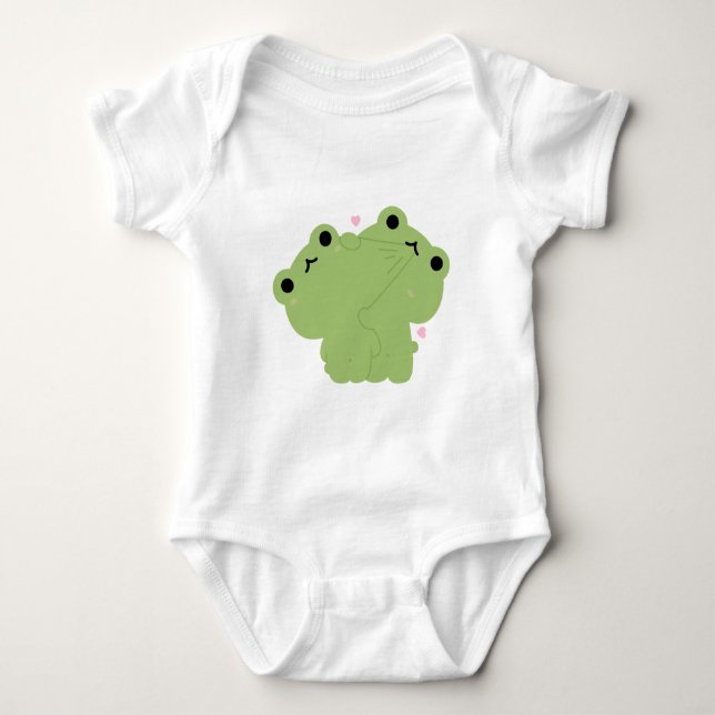 Frog Couple Baby Bodysuit (Front)