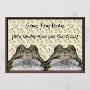 Frog Couple: Cute, Funny, Save the Date: Art Save The Date