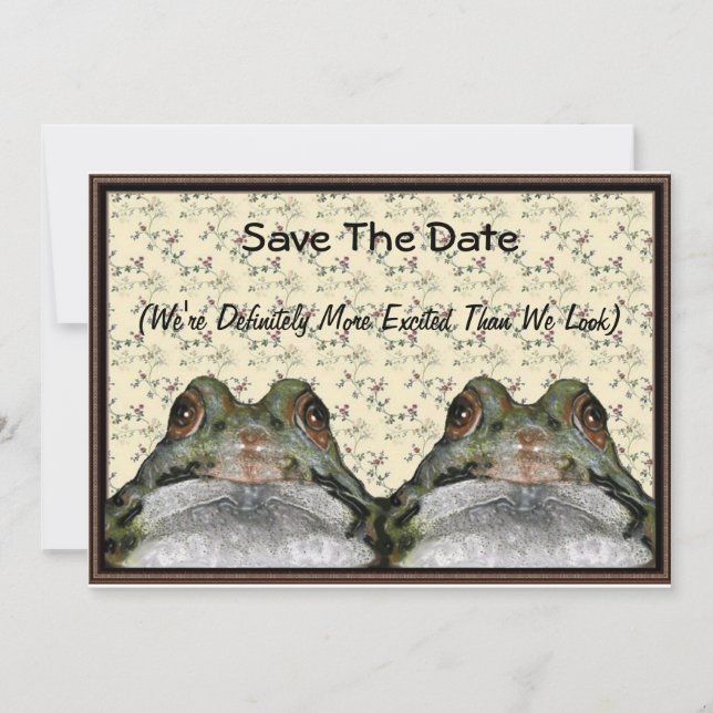 Frog Couple: Cute, Funny, Save the Date: Art Save The Date (Front)