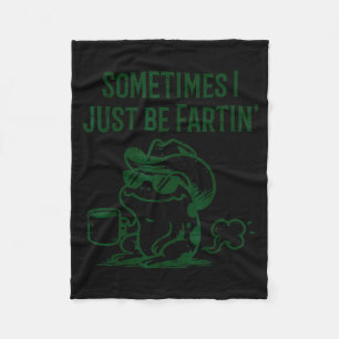 Frog Cowboy Be Loud Noisesin Funny Men Women Kids Fleece Blanket