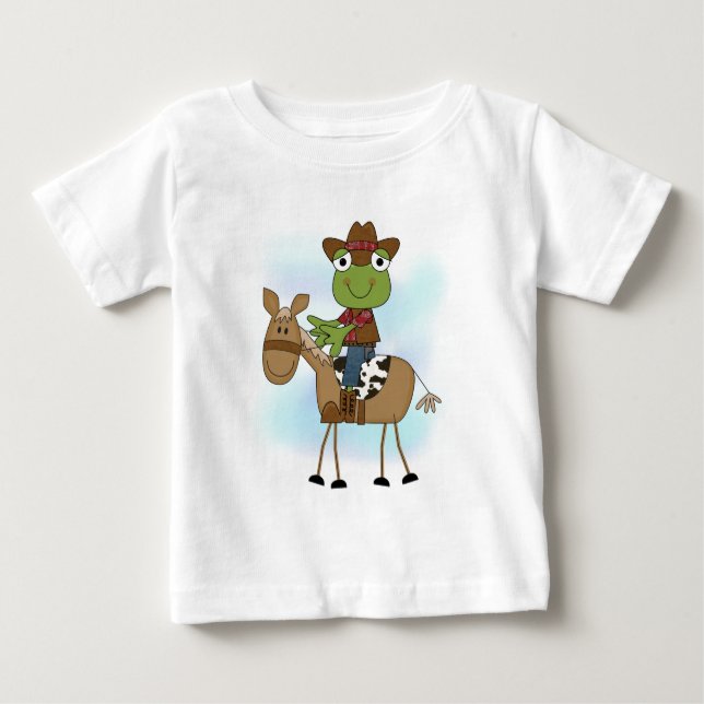 Frog Cowboy With Horse Tshirts and Gifts (Front)