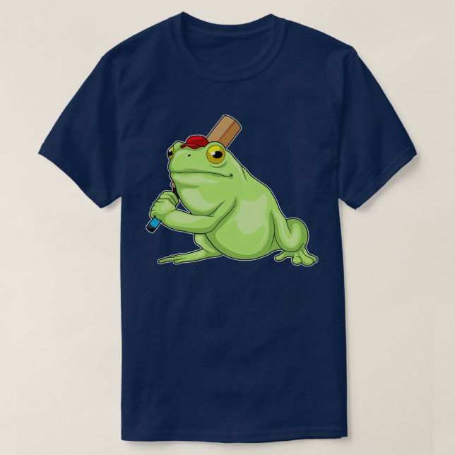 Frog Cricket Cricket bat T-Shirt (Design Front)