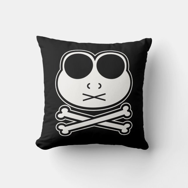 Frog Cross Bone Cushion (Front)