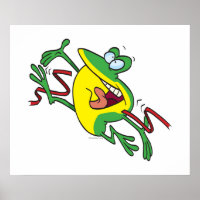 frog crossing finish line cartoon