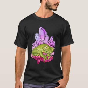 Frog Crystal Amethyst Gemstone For Toad Owners T-Shirt