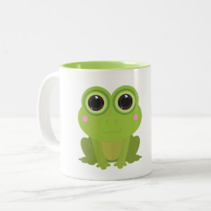 Frog Cutout Two-Tone Coffee Mug
