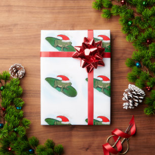 Frog Dashing Through the Snow Wrapping Paper