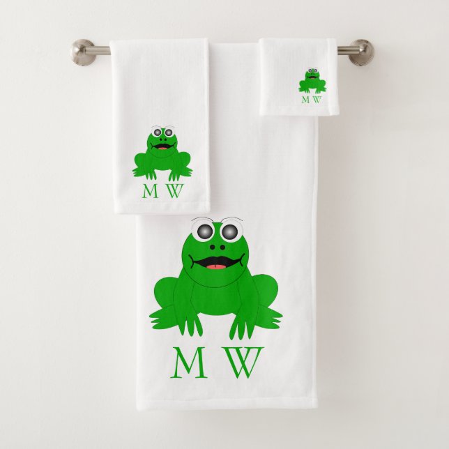 Frog Design Monogrammed Bath Towel Set (Insitu)