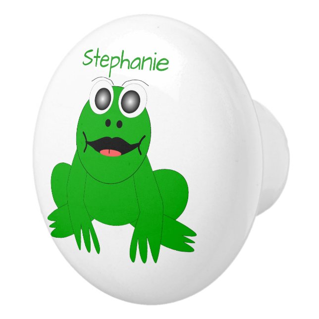 Frog Design Personalised Ceramic Knob (Right)