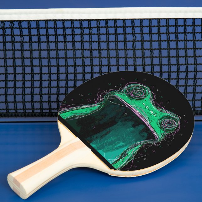 frog doodle: The vibrant and fun essence of Ping Pong Paddle (Insitu)