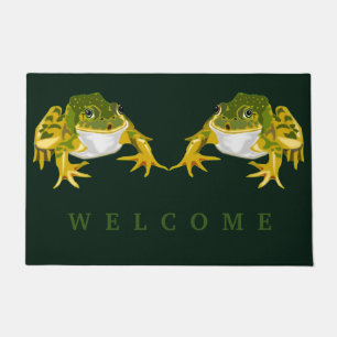 Frog Doormat Welcome - Custom Colour or Text