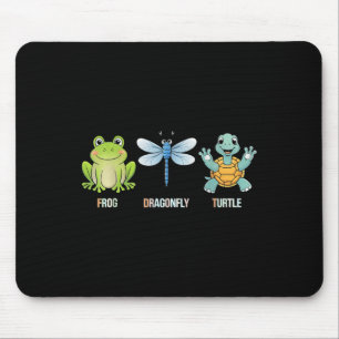 Frog Dragonfly Turtle Funny Cut Animal Mouse Pad