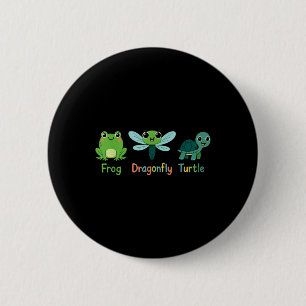 Frog Dragonfly Turtle Humour Subtle Political 6 Cm Round Badge