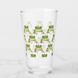 Frog drinking glass