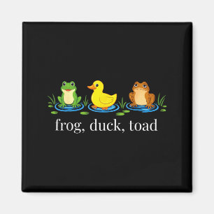 Frog duck toad zoological funny retro animal meme magnet
