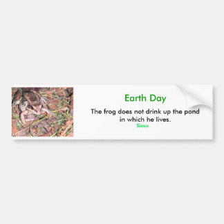 Frog, Earth Day Bumper Sticker