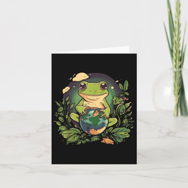 Frog Earth Day  Card (Front)
