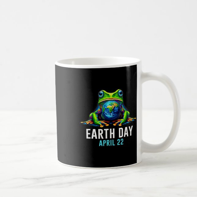 Frog Earth Day Save The Planet Colourful  Coffee Mug (Right)