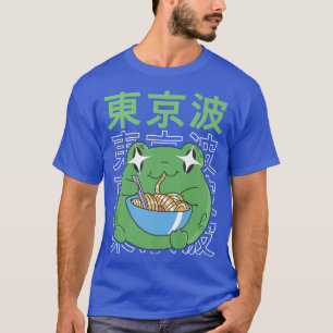 Frog Eating Ramen Japan Cottagecore Aesthetic Kawa T-Shirt