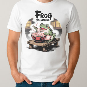 Frog Eating Ramen Kawaii Neko Japanese Noodles T-Shirt