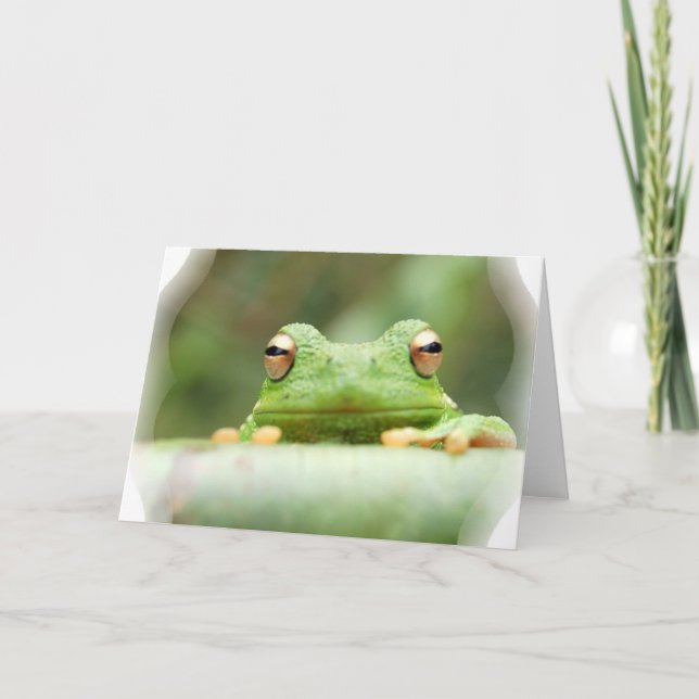 Frog Eyes Greeting Card (Front)