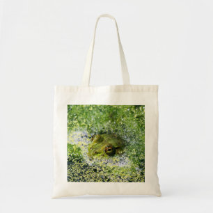 Frog Eyes in a Pond Tote Bag