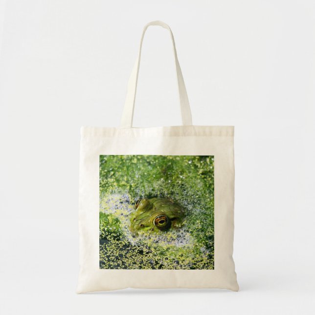 Frog Eyes in a Pond Tote Bag (Front)