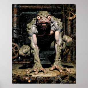 Frog Face Poster