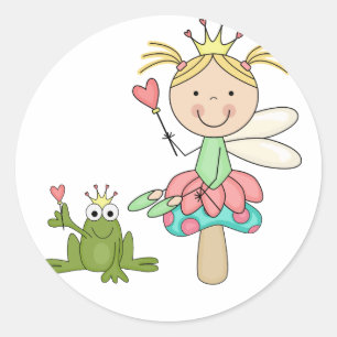 Frog Fairy - Blonde T-shirts and Gifts Classic Round Sticker