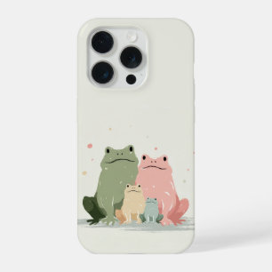 Frog Family – Cute Whimsical Animal Art iPhone 15 Pro Case