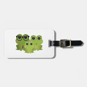 Frog Family Luggage Tag