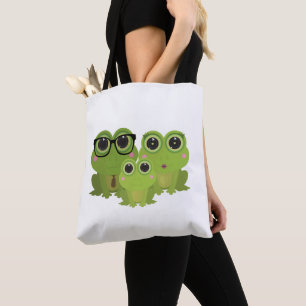 Frog Family Tote Bag
