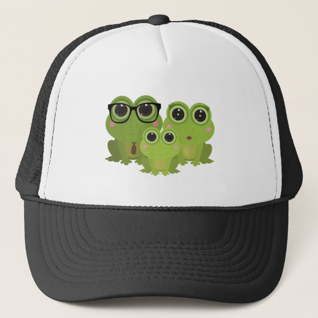 Frog Family Trucker Hat (Front)