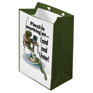 Frog Flexible Working Corporate Office Humour Part Medium Gift Bag