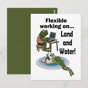 Frog Flexible Working Corporate Office Humour Part Postcard