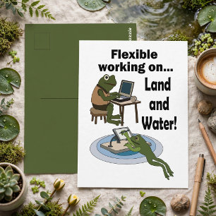 Frog Flexible Working Corporate Office Humour Part Postcard
