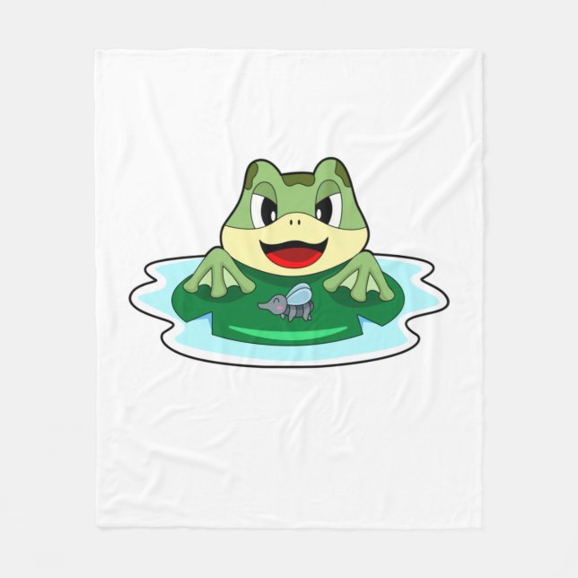 Frog Fly Fleece Blanket (Front)