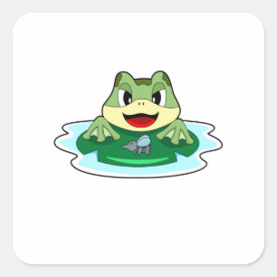 Frog Fly Square Sticker