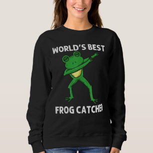 Frog For Kids Boys Dabbing Green Tree Toad Animal Sweatshirt