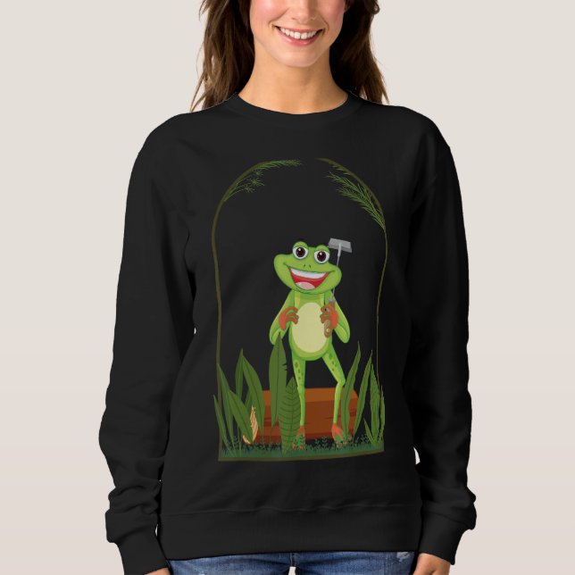 Frog Forestcore Cottage Sweatshirt (Front)