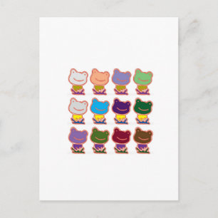 FROG FROGGY PATTERN POSTCARD