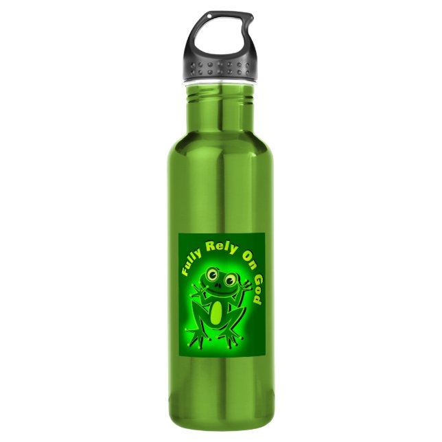 FROG Fully Rely on God 710 Ml Water Bottle (Front)