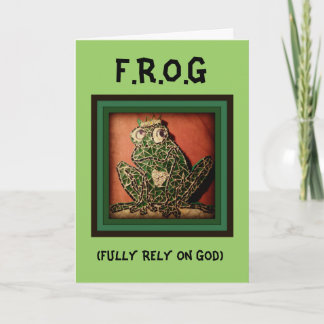 FROG - Fully Rely On God Card