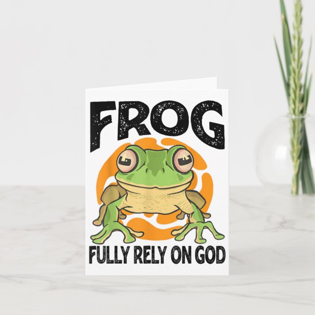 Frog - Fully Rely On God - Funny Definition  Card (Front)